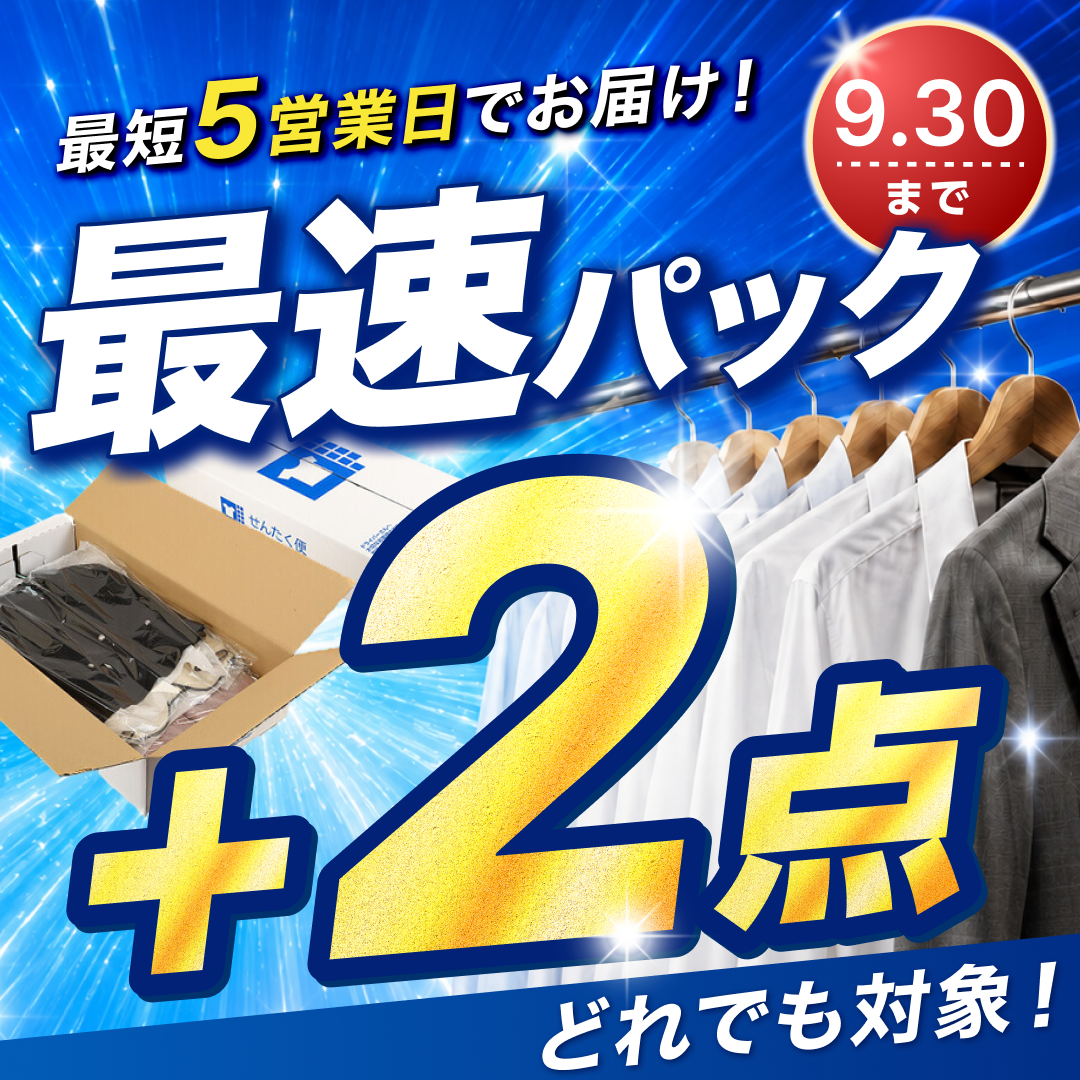 【せんたく便 最速パック】配送料無料・最短5営業日でお届け 今ならどれでも+2点